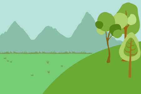 Mountain View Background Vectorのイラスト素材