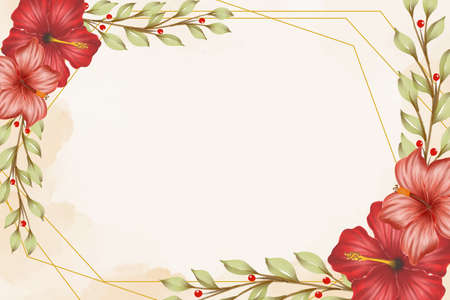 Colorful Flowers Watercolor Backgroundのイラスト素材