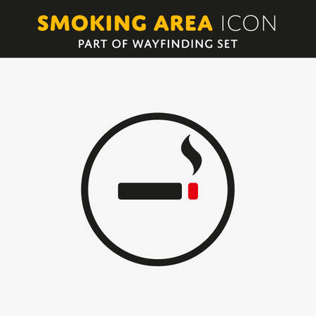 Vector smoking icon. Cigarette sign. Nicotine symbolのイラスト素材