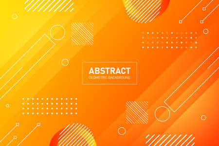 yellow abstract geometric background. abstract geometric shapes composition. yellow abstract background for web banner, poster, flyer, brochureのイラスト素材