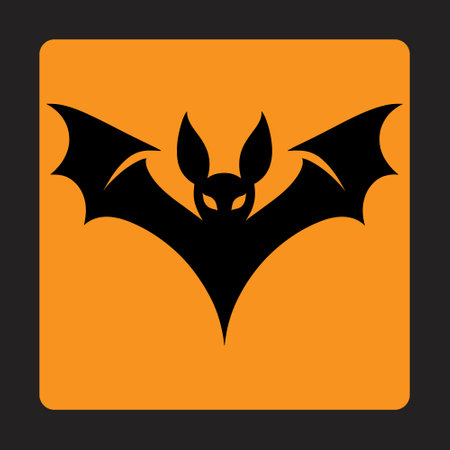 Minimalist black bat silhouette flying for halloween and gothic vector designのイラスト素材