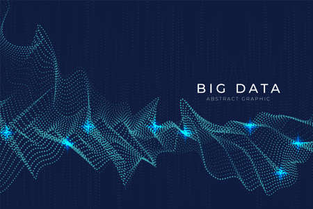 Modern colored poster for sports.  Wave with dots created using blend tool - Vector Illustrationのイラスト素材