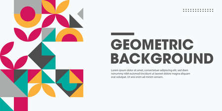Geometry minimalist artwork poster with simple shape and figure. Abstract vector pattern design in Scandinavian style for web banner, business presentation, branding package, fabric print, wallpaperのイラスト素材