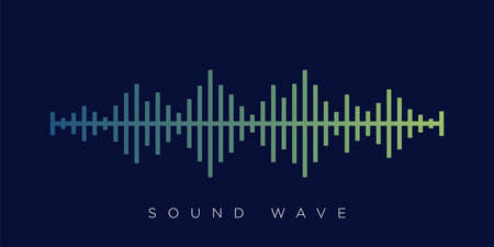 Modern sound wave equalizer. Vector illustration on dark background - EPS 10