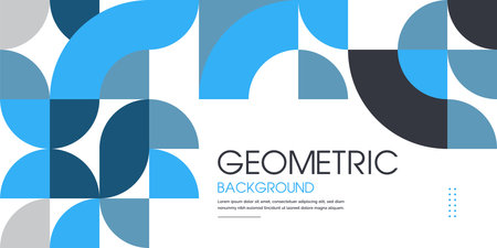 Geometry minimalist artwork poster with simple shape and figure. Abstract vector pattern design in Scandinavian style for web banner, business presentation, branding package, fabric print, wallpaperのイラスト素材