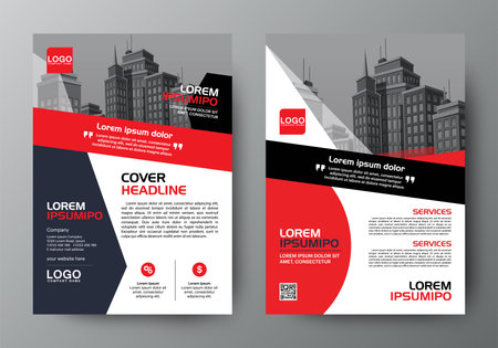 Poster flyer pamphlet brochure cover design layout space for photo background, template in A4 size, Annual Report, modern publication poster magazine, Leaflet cover presentation -のイラスト素材