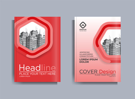 Corporate Business Flyer poster pamphlet brochure cover design layout background, red colors scheme, vector template in A4 size - Vectorのイラスト素材