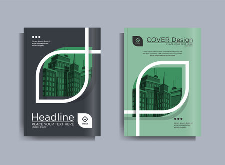 Corporate Book Cover Design Template in A4. Can be adapt to Brochure, Annual Report, Magazine,Poster, Business Presentation, Portfolio, Flyer, Banner, Website.のイラスト素材