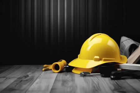 Construction helmet, labor day conceptの素材
