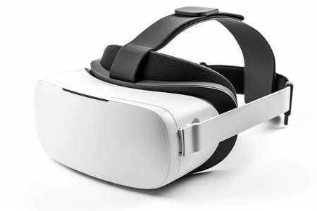 Virtual reality glasses isolated on white background.の素材