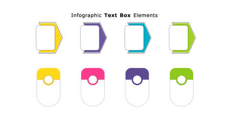 Infographic text box element can be used to design options, steps, process and banners.のイラスト素材