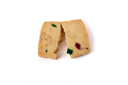 cookies with jam on a white background, isolate, close-upの写真素材