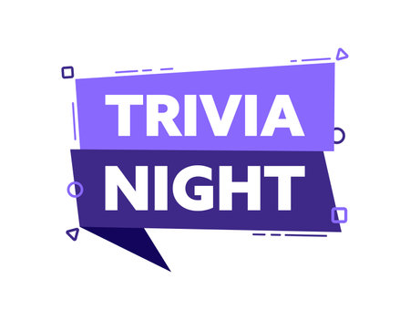 Speech bubble with the word Trivia night. Vector stock illustrationのイラスト素材