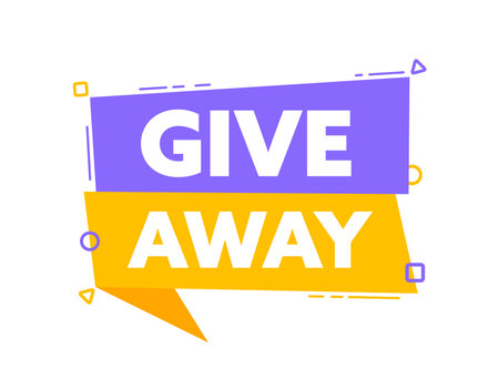 Speech bubble with the word Giveaway. Vector stock illustrationのイラスト素材