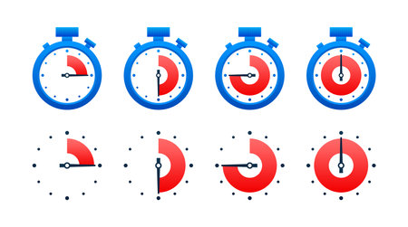 Timer, clock, stopwatch icon. Countdown timer symbol icon. Vector stock illustrationのイラスト素材