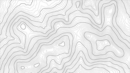 Background of the topographic map. Topo map with elevation. Geographic line mountain relief. Vector stock illustrationのイラスト素材