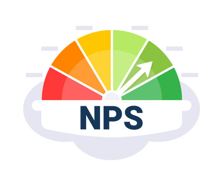 Customer Satisfaction Measurement Tool with Net Promoter Score NPS Indicator Vector Illustrationのイラスト素材