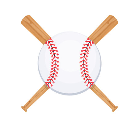 Baseball ball. Baseball Stitches. SoftBall Base Ball. Vector illustrationのイラスト素材