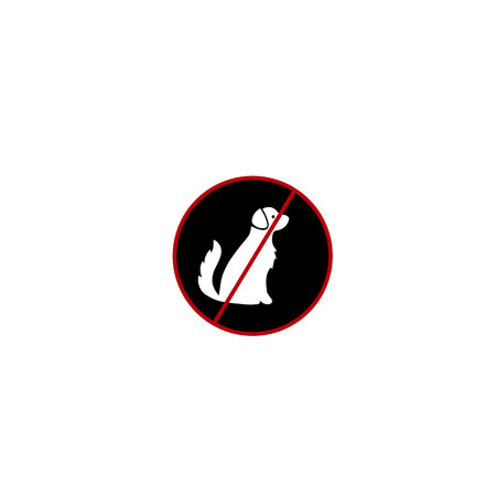 No sign prohibiting dogs (dogs, dog, signs)のイラスト素材