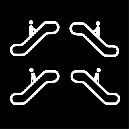 Vector elevator icon setのイラスト素材