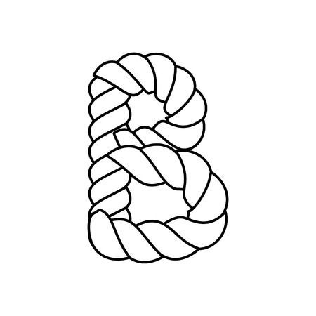 B rope decoration typography vector illustration.のイラスト素材
