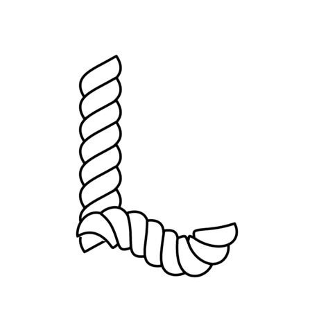 L rope decoration typography vector illustration.のイラスト素材