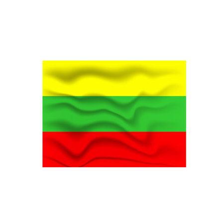 Flag of Lithuania illustration.のイラスト素材