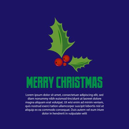 Christmas Greeting Card. Merry Christmas lettering, vector illustration. 2018のイラスト素材