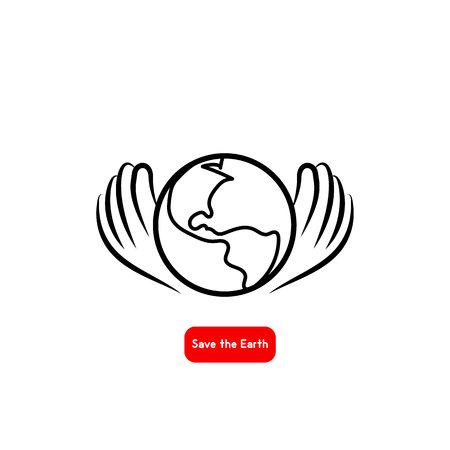 Save the world icon. Vector illustrationのイラスト素材