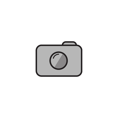 Camera Icon in trendy flat style isolated on grey background. Camera symbol for your web site design, logo, app, UIの写真素材