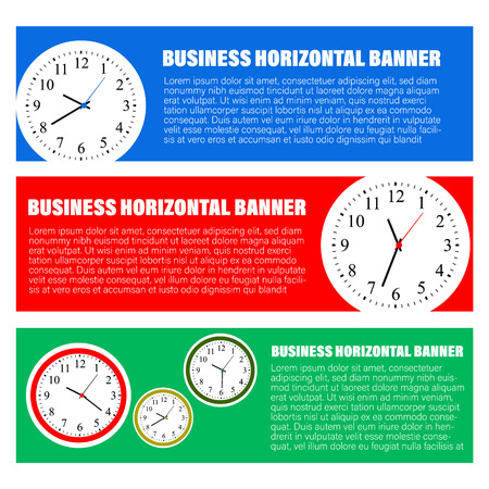 Set of three horizontal business banners templates. Vectorのイラスト素材