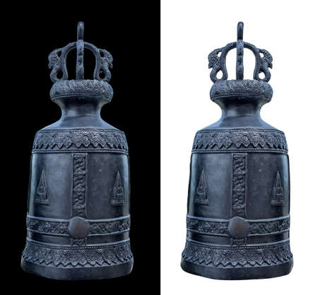 Bell with black and white backgroundの写真素材
