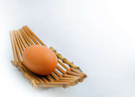 egg with Isolated white backgroundの写真素材