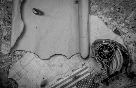 A background of Columbus Day Black and white colorの写真素材