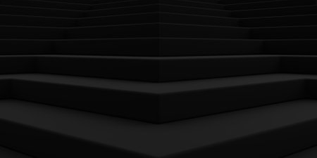 Abstract dark black shape background with high resolution. minimalistic modern design for business presentations. 3d rendering.の写真素材