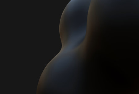 Black luxury elegant abstract background with copy space. 3d rendering.の写真素材