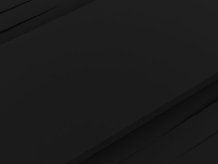 Abstract black 3d background. Elegant black background. paper cut decoration. 3d rendering.の写真素材