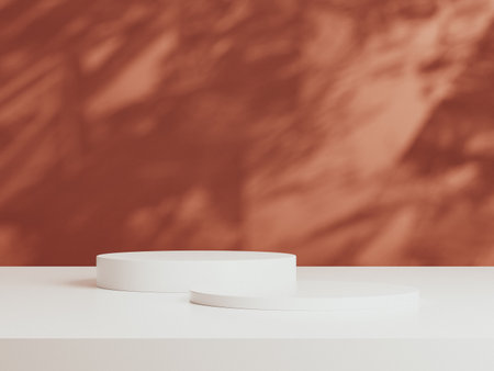 3D realistic podium for your product showcase. Blank 3d illustration.の写真素材