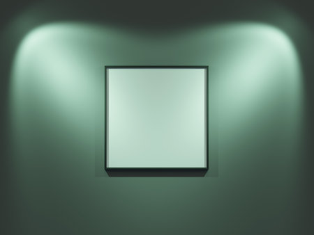 Frame hanging on the wall mockupの写真素材