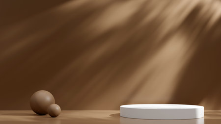 Minimalist elegant podium template mockup product presentationの写真素材