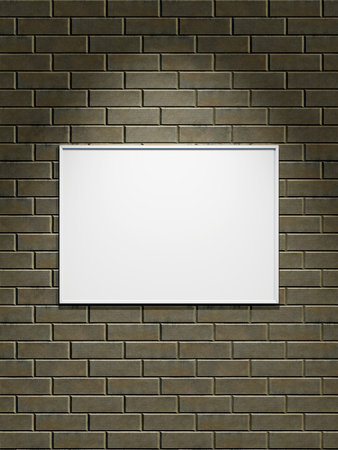 Photo frame mockup hanging on the wallの写真素材