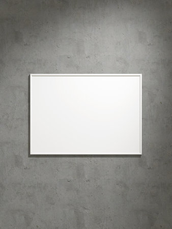 Photo frame mockup hanging on the wallの写真素材