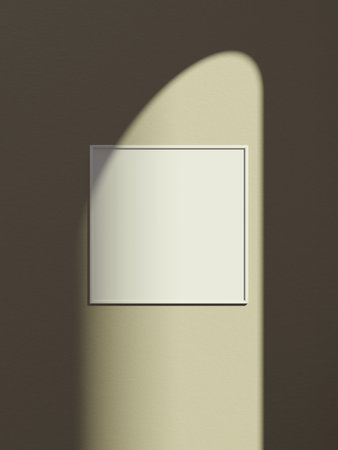 Photo frame mockup hanging on the wallの写真素材
