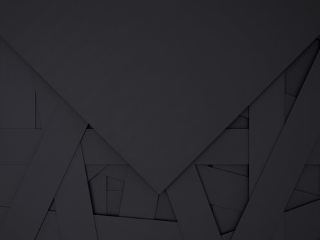 Abstract dark background with paper stackの写真素材