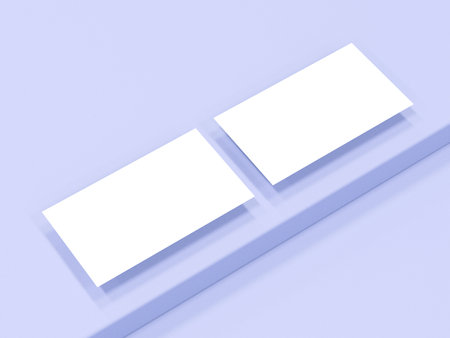 Corporate stationery set mockup at white textured business card paper background.の写真素材