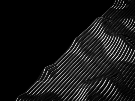 Elegant black background with wavy lines