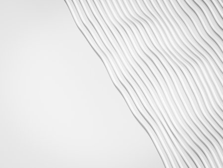 White abstract modern background with wavy lines.の写真素材