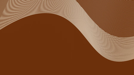 Dark and luxurious background with a brown wave for premium marketing.の写真素材