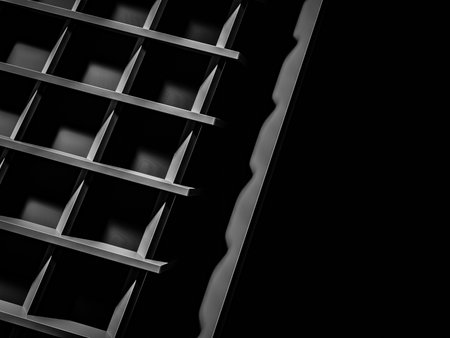 Abstract dark background illustration with geometric graphic elementsの写真素材