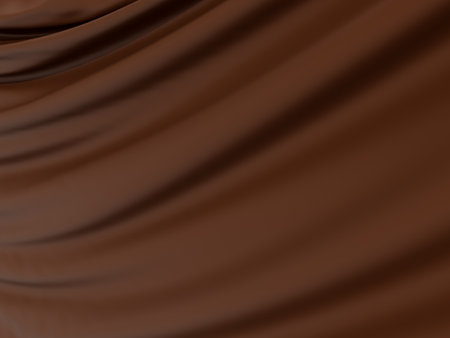 Abstract background luxury cloth or liquid wave or wavy folds of grunge silk texture satin material or luxurious background or elegant wallpaper design, brown backgroundの写真素材